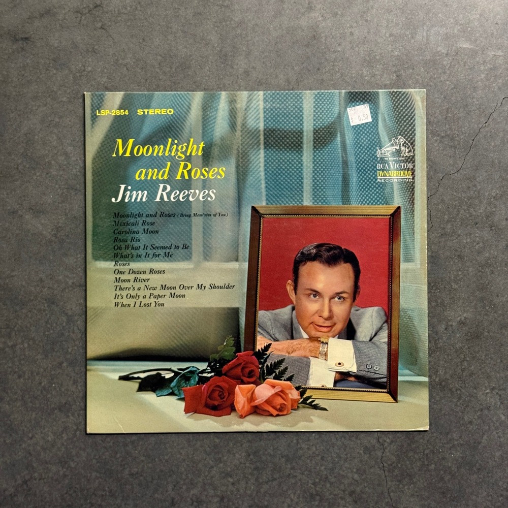 Jim Reeves Moonlight and Roses Vinyl LP Stereo RCA Victor LSP-2854 1964